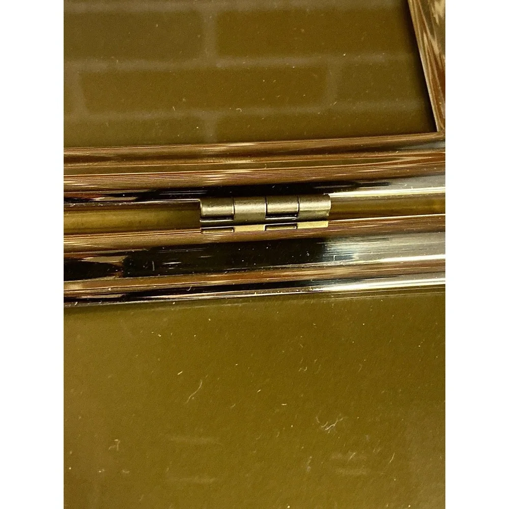 Vintage Mid-Century Solid Brass Bifold Picture Frame‎ Gold 8x10  Modern Heritage